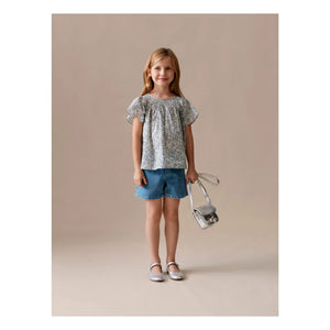 Bonpoint - Milly Denim Şort Organik Pamuk | Mavi