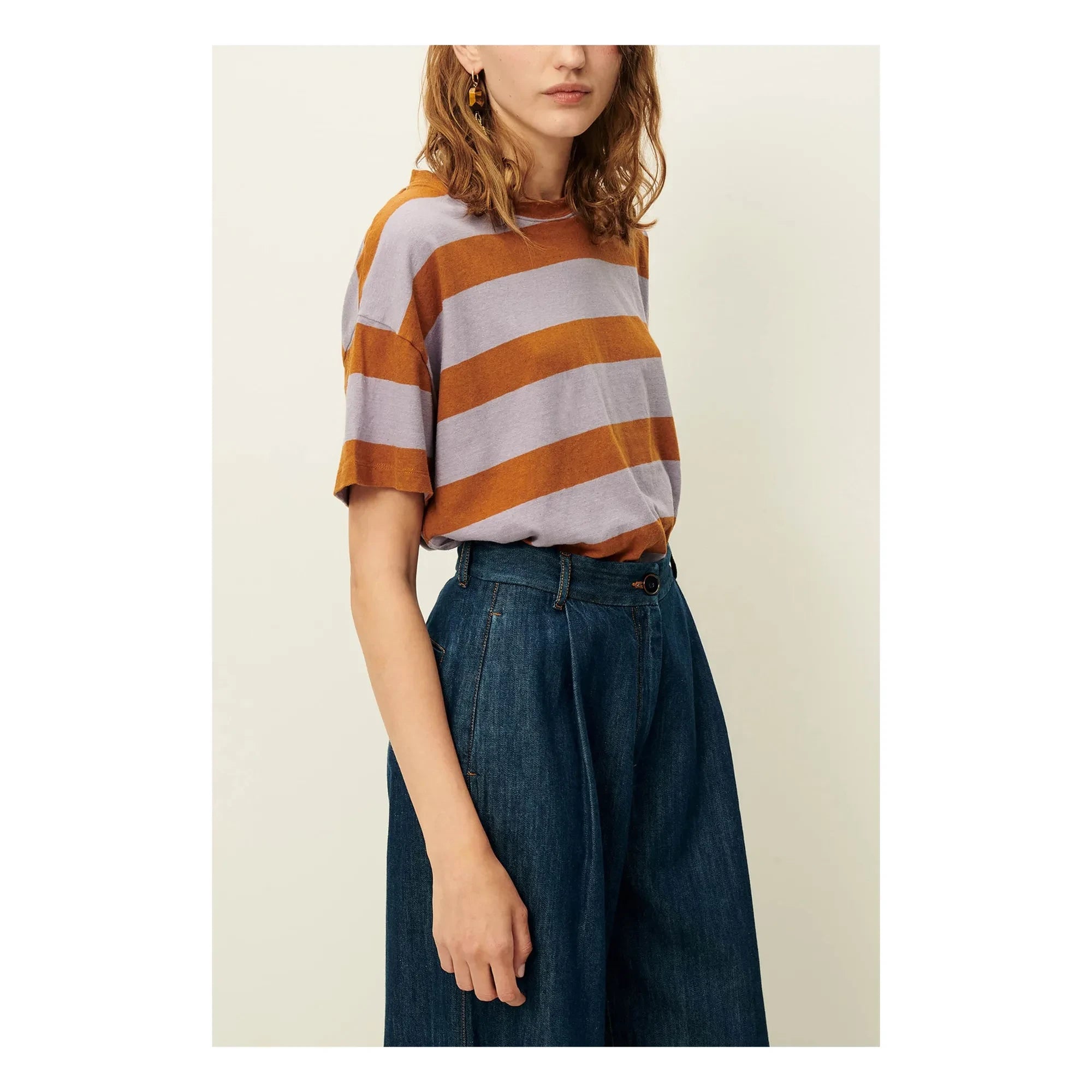 Sessùn - Tooli Baumwoll-T-Shirt | Lila