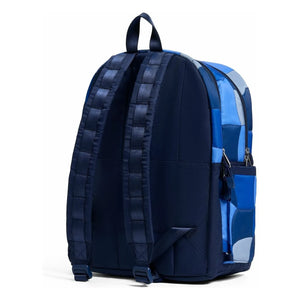 State Bags - Kane Karierter Rucksack mit zwei Taschen | Blau
