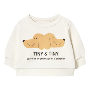 Tinycottons - Sweat Dogs Tiny & Tiny Bio-Baumwolle Baby | Weiß