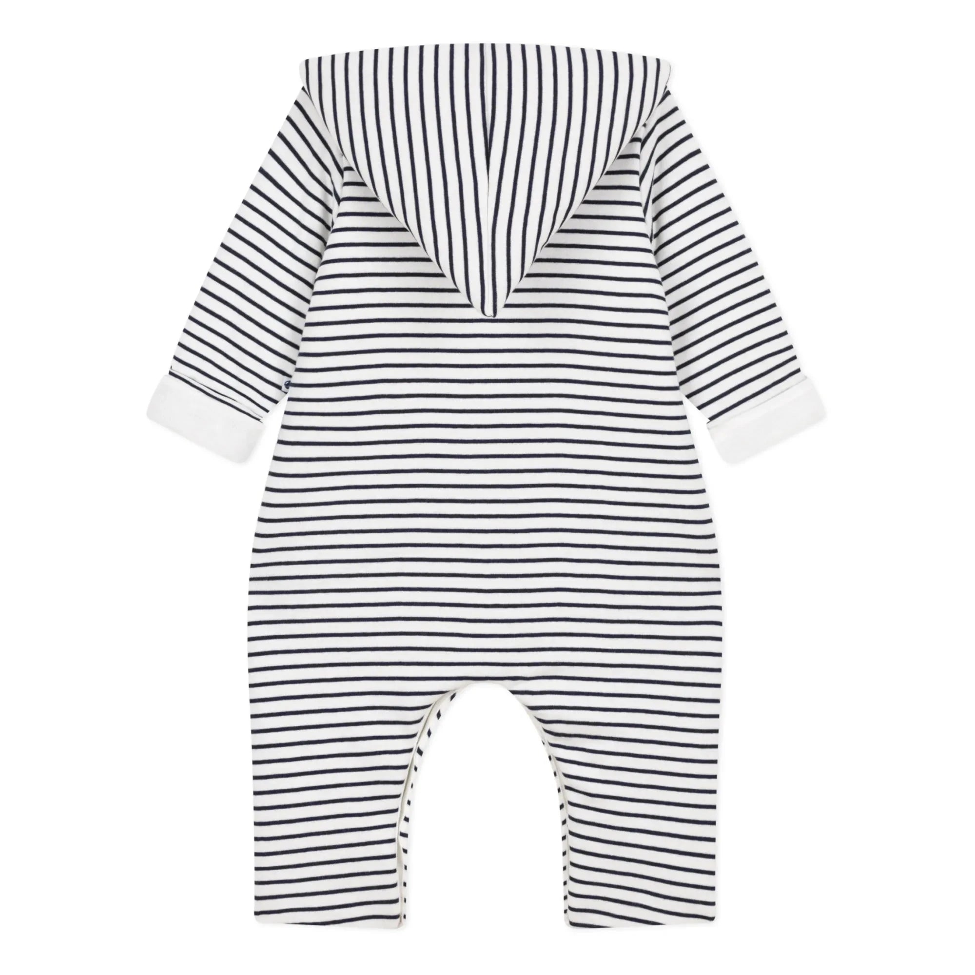 Petit Bateau - Langer Overall mit Kapuze | Marine