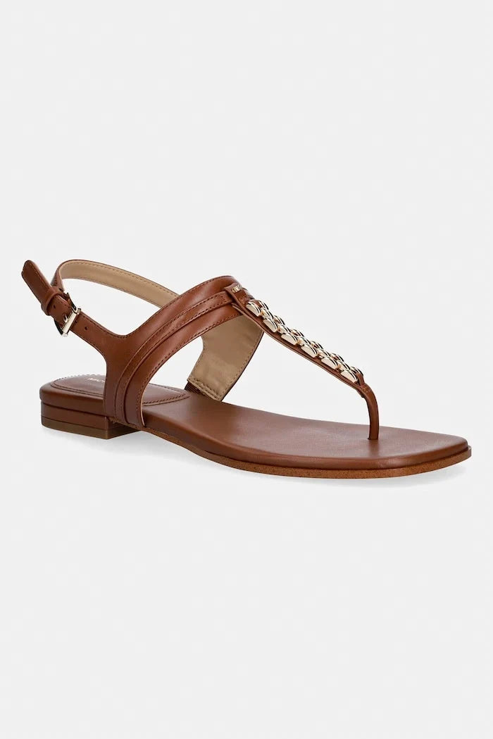 MICHAEL Michael Kors Marcia Thong Sandal kadın deri düz taban sandalet