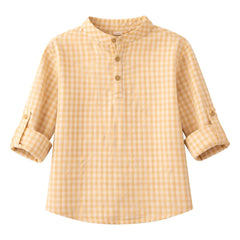 Lililotte - Chemise Côme Kareli Seersucker Organik Pamuk | Sarı