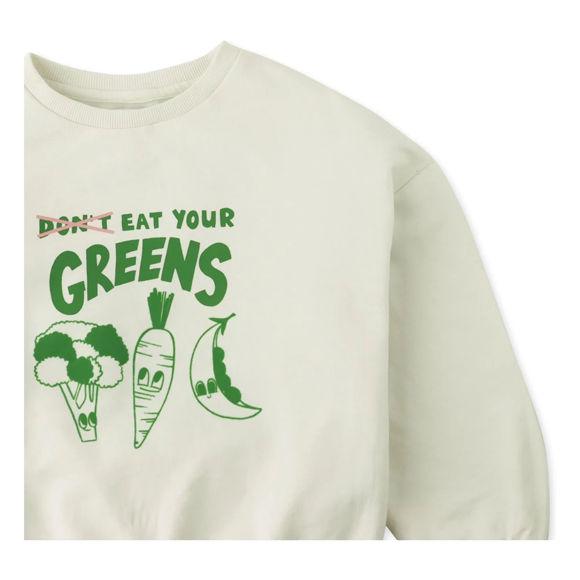 Gingersnaps - Serena Eat Your Greens Sweatshirt | White