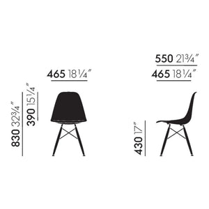 Vitra - DSW plastik sandalye - akçaağaç taban - Charles & Ray Eames | Turuncu Rouille