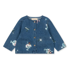 Konges Sløjd - Jeansjacke aus Bio-Baumwolle mit Pailletten-Eismotiv | Blau