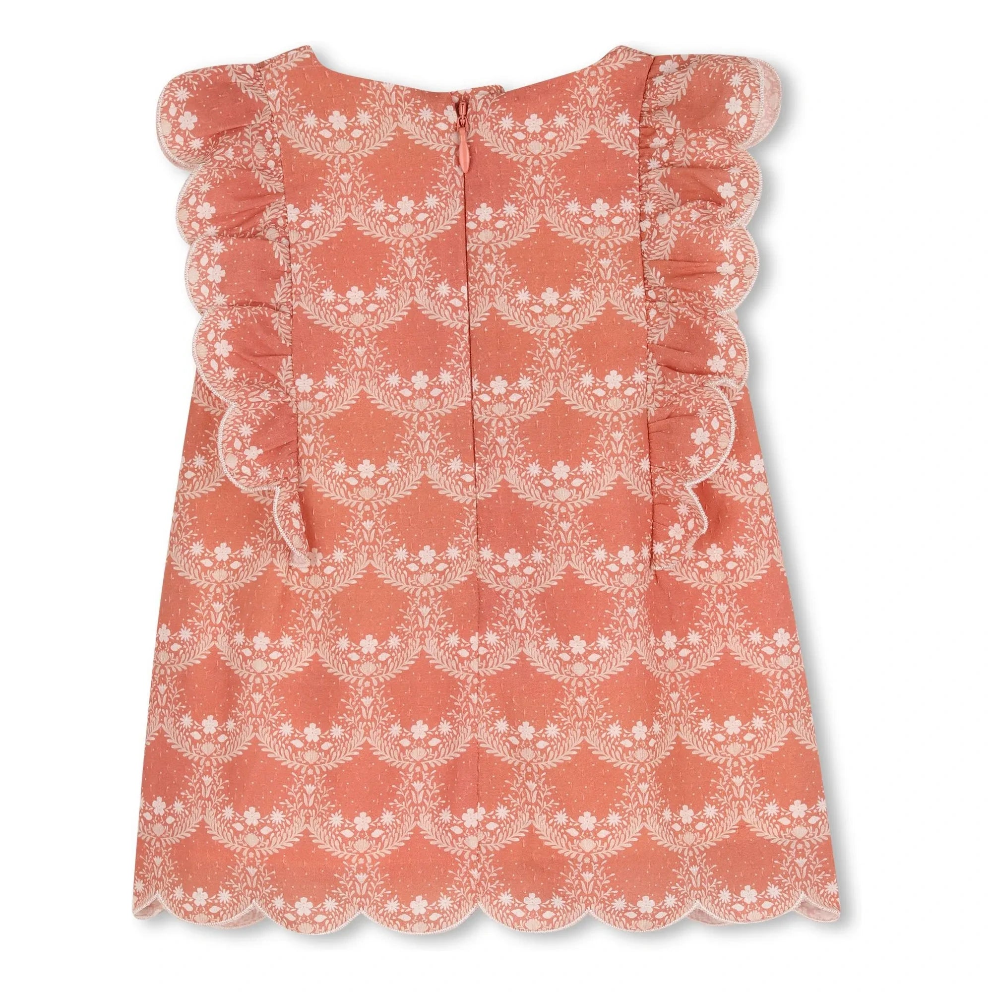 Chloé - Set aus Kleid und Hut aus Bio-Baumwolle | Pfirsich