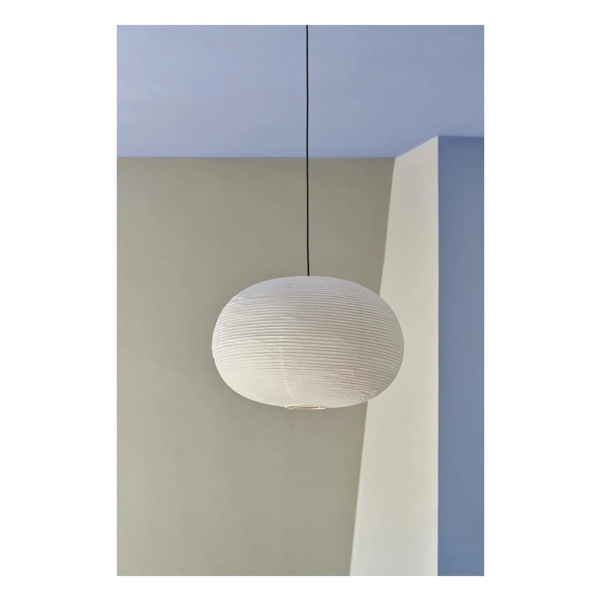 Hay - Ellipse Papier-Pendelleuchte | Weiß