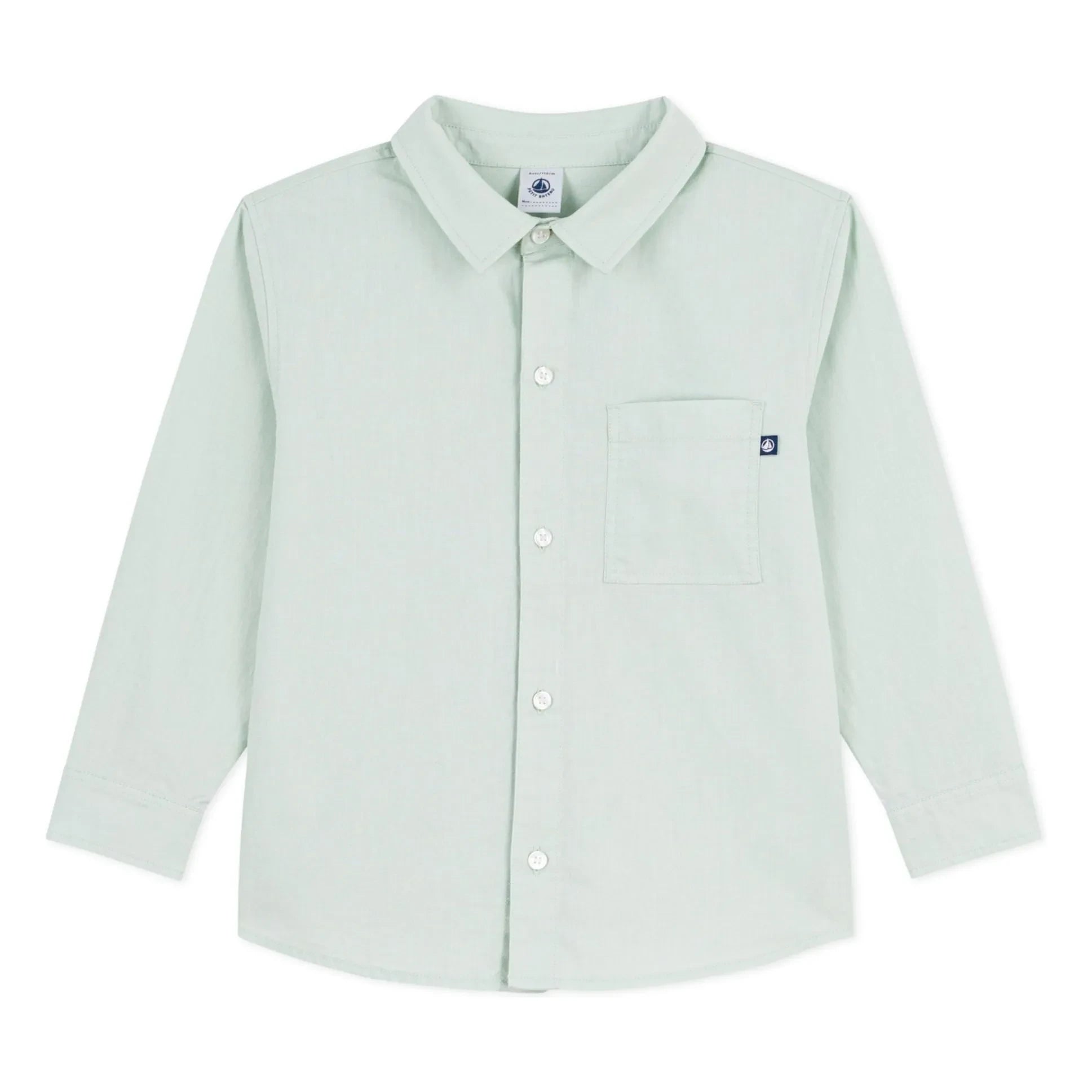 Petit Bateau - Salbei | Einfaches Leinenhemd