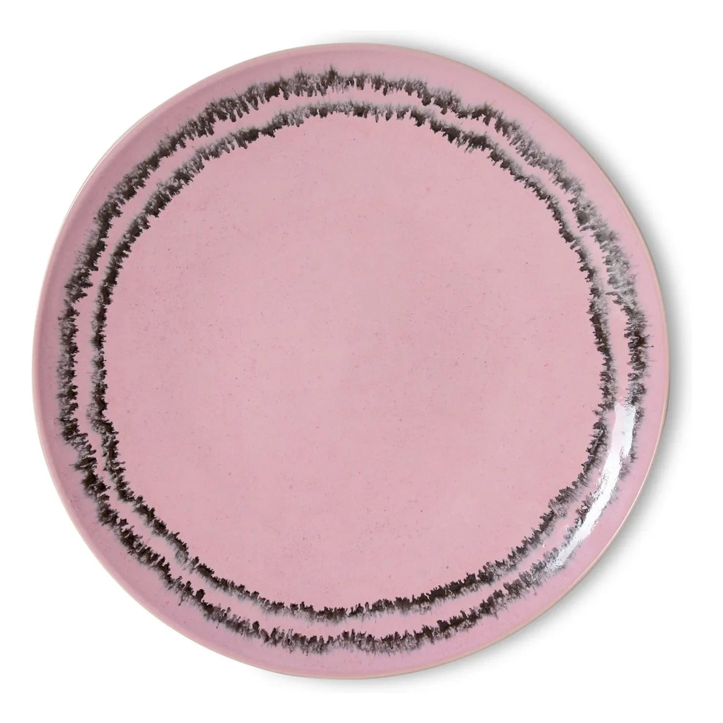 HKliving - Bubble seramik yemek tabakları - 2'li Set | Pembe