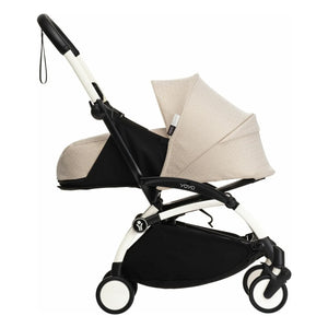 Stokke® - YOYO³ Bonpoint 0+ yenidoğan bebek arabası Beyaz çerçeve | Bej
