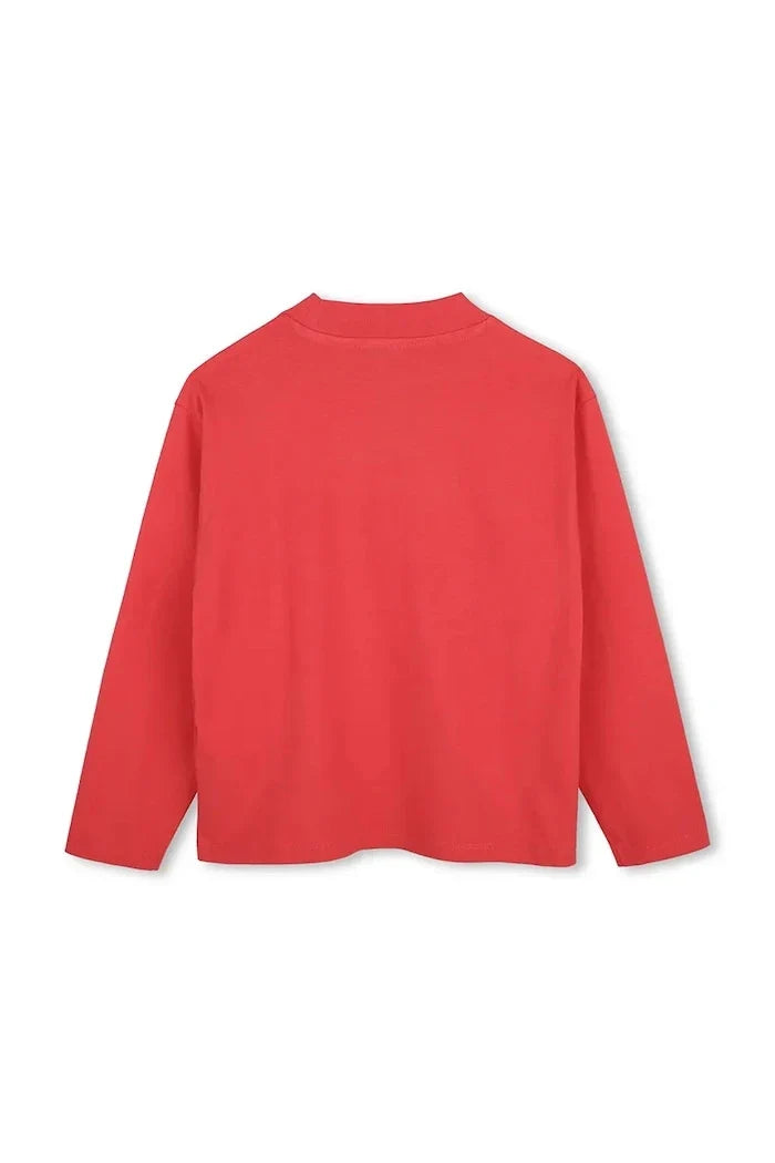 Çocuklar için pamuklu uzun kollu bluz