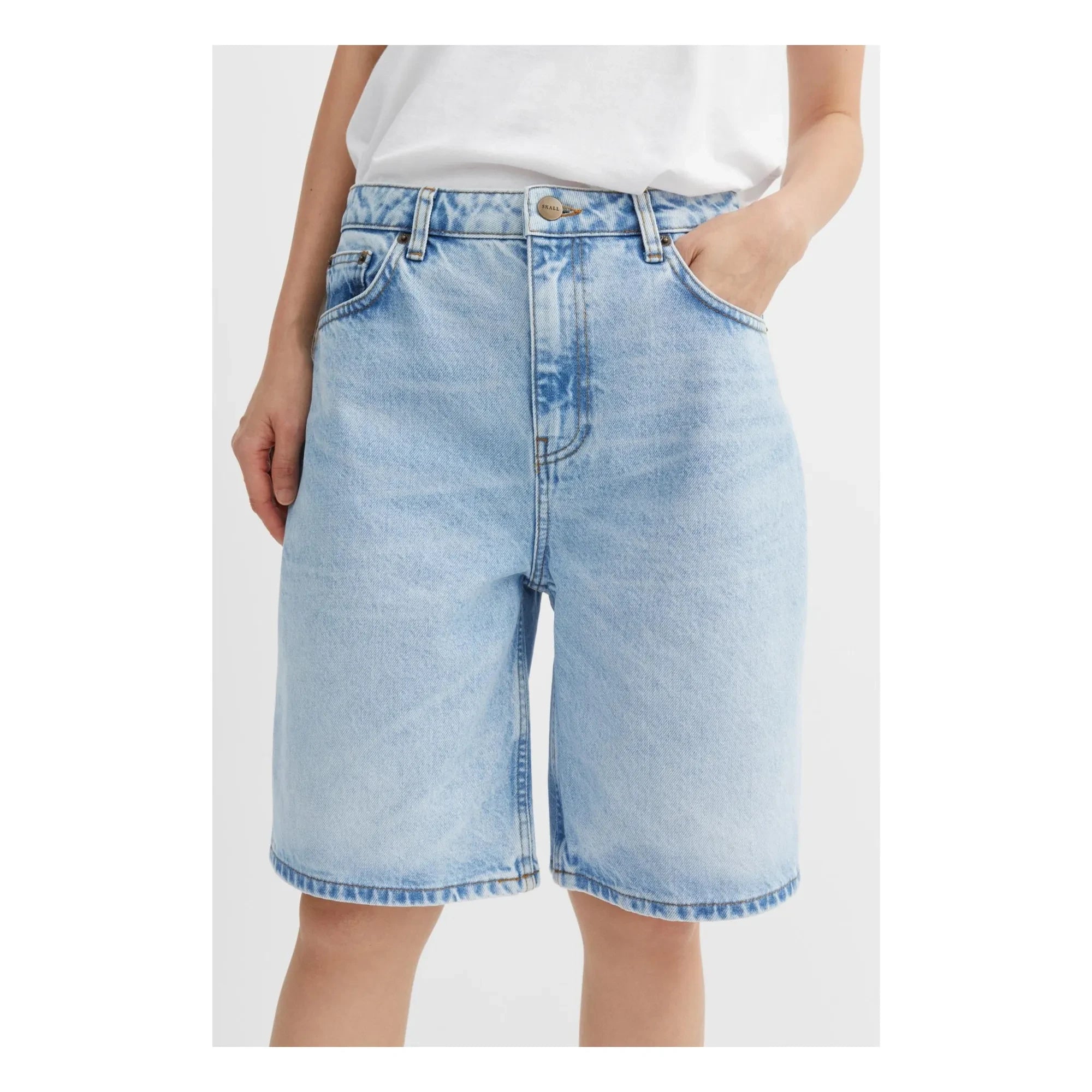 Skall Studio - Wilson Denim Organik Pamuk Bermuda şort | Açık Mavi