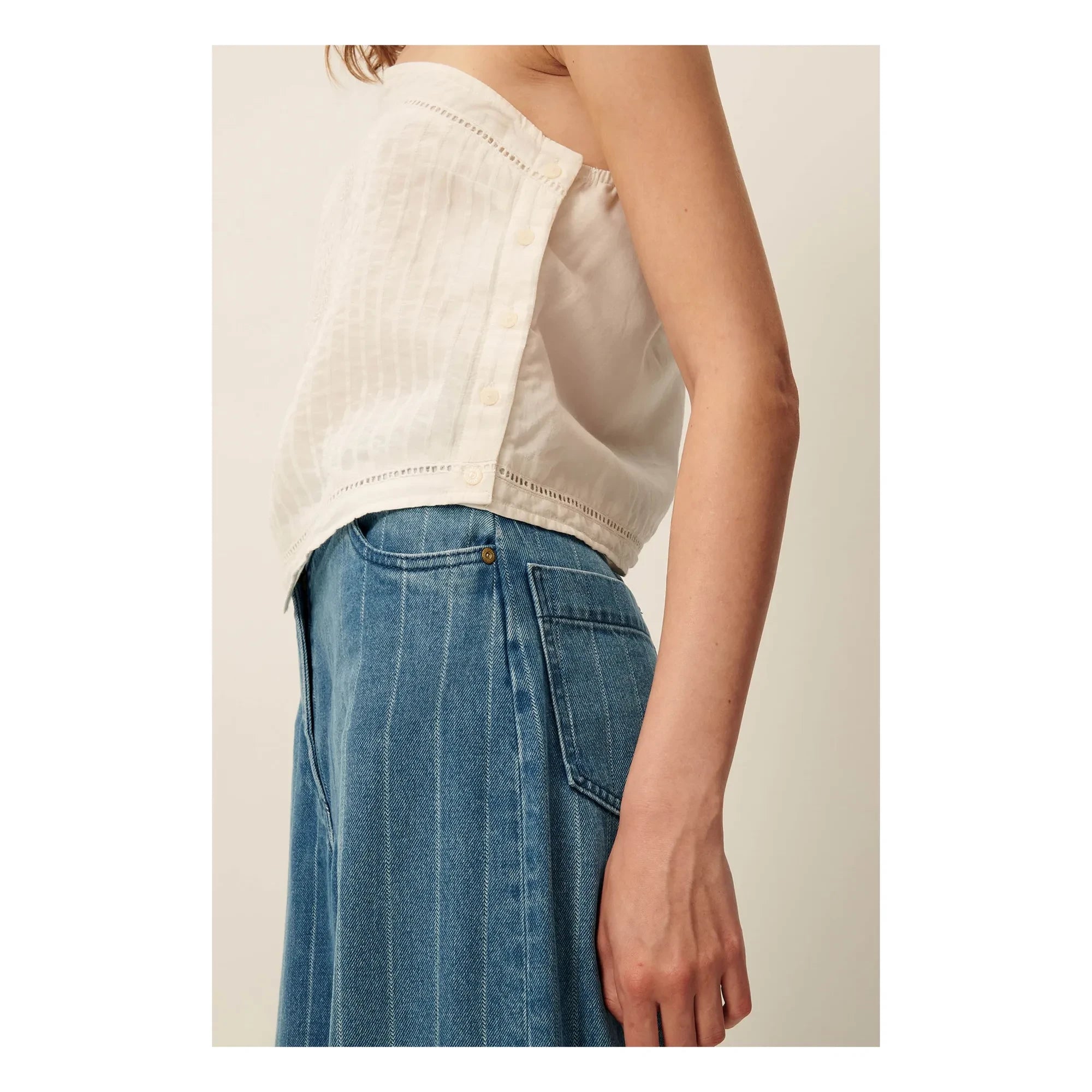 Sessùn - Dalt Cotton Striped Jeans | Blue