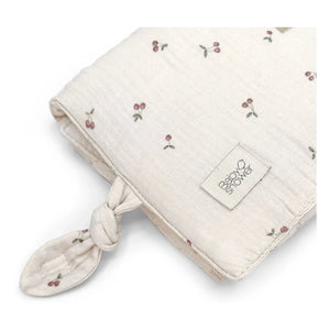 Babyshower - Knot Cherries seyahat alt değiştirme matı | Ecru