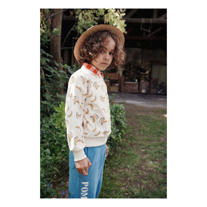 Emile et Ida - Organic Cotton Banana Towel Sweatshirt | Cream