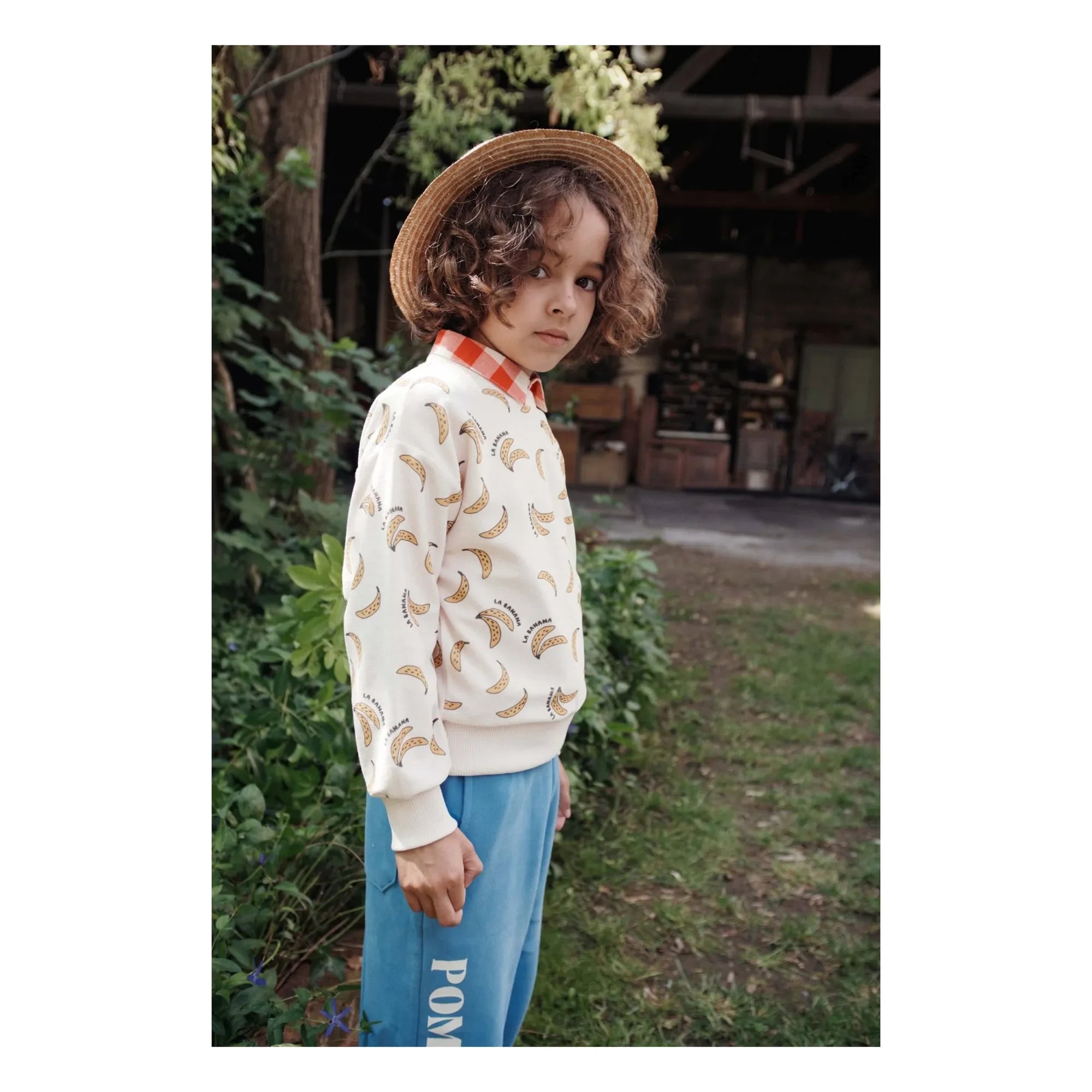 Emile et Ida - Organic Cotton Banana Towel Sweatshirt | Cream