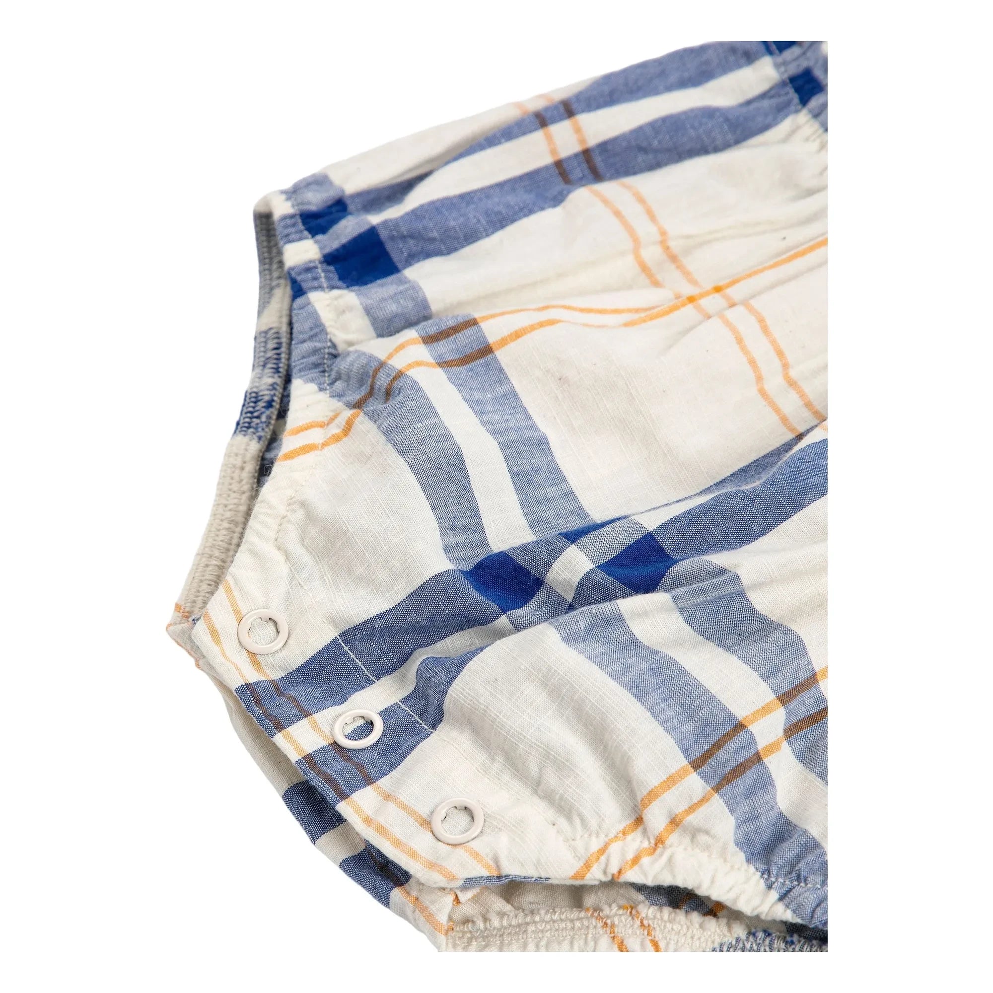 Bobo Choses - Tartan organik pamuk tulum | Ecru