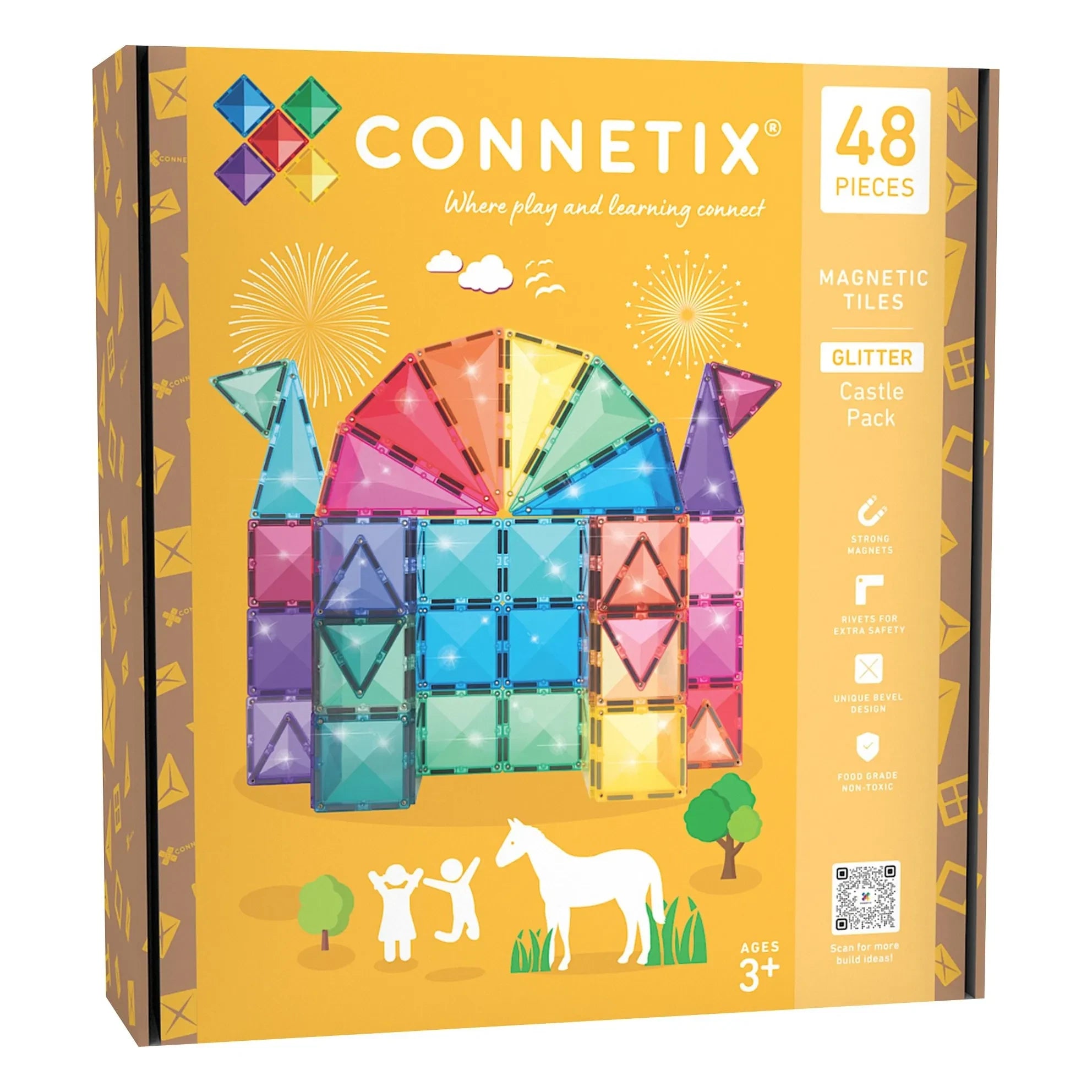 Connetix - Glitter Castle paketi | Pastel