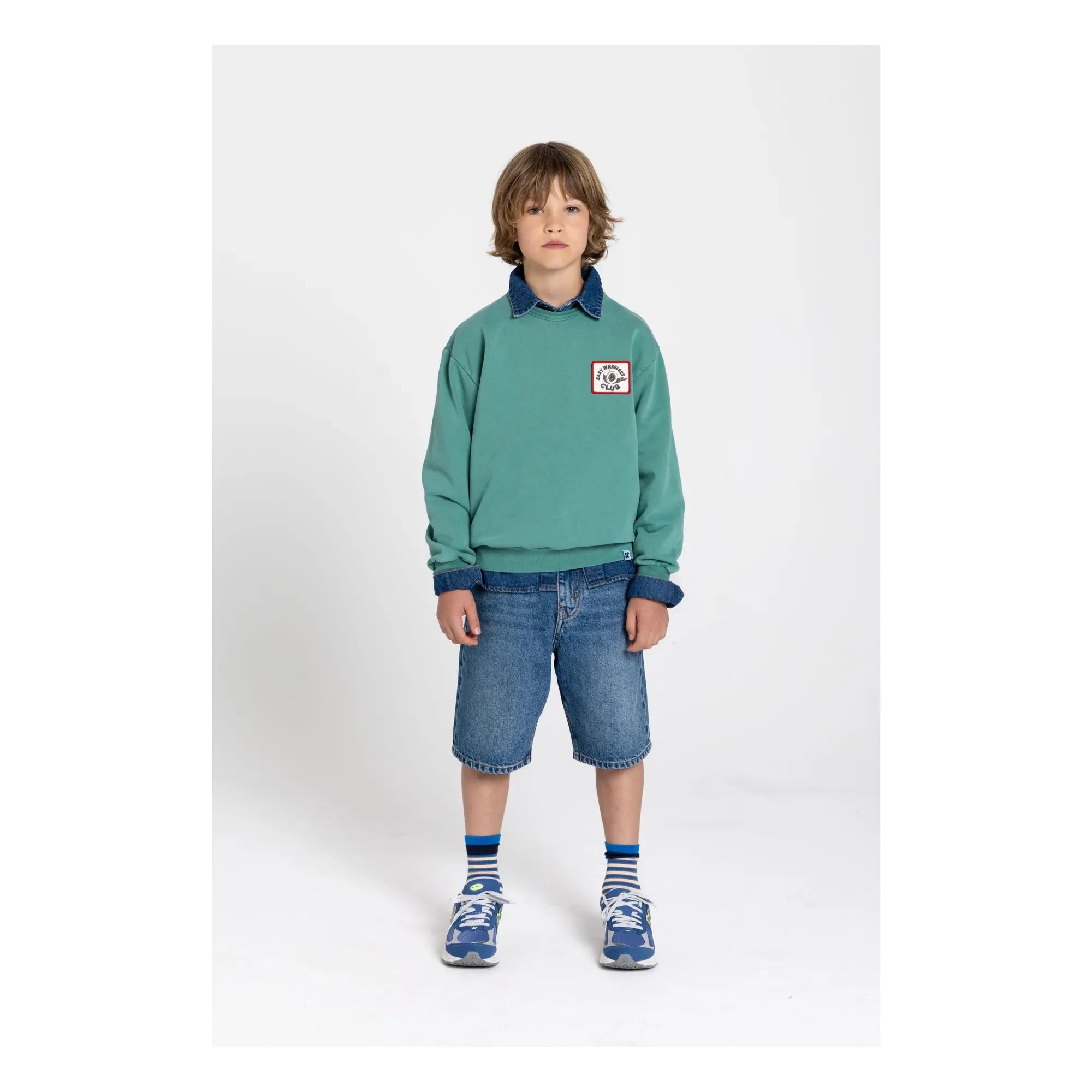 Hundred Pieces - Ryde Wheelers Sweatshirt aus Bio-Baumwolle | Smaragdgrün
