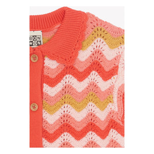 Bonton - Ninon Crochet Collar Shirt | Coral