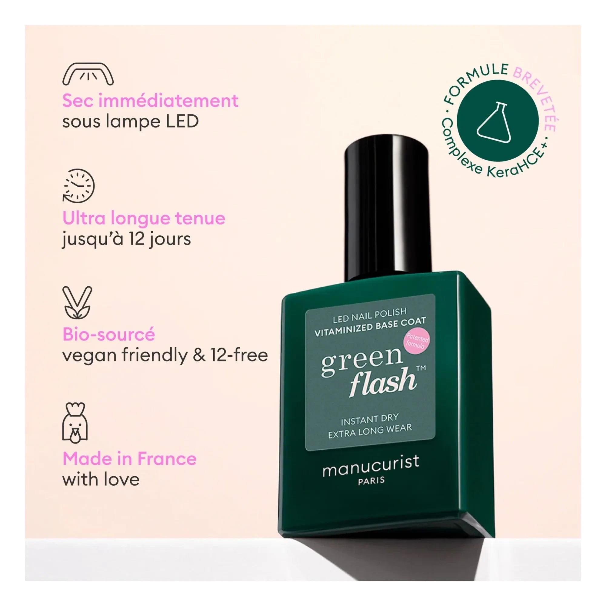 Manucurist - Green Flash vitaminli baz kat - 15 ml