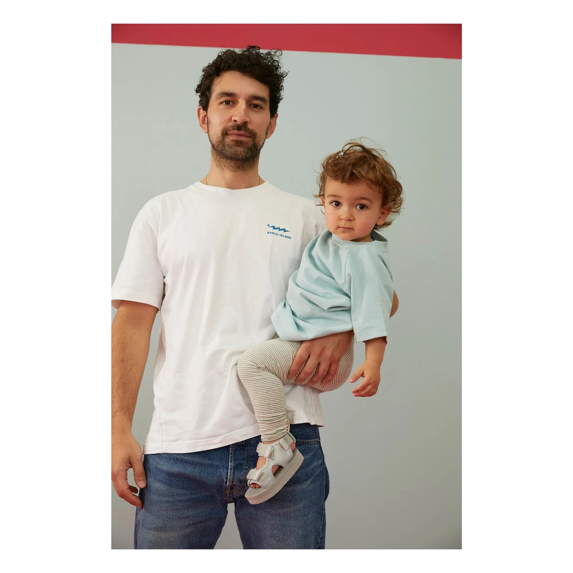 Gray Label - Organik pamuk kısa kollu sweatshirt | Açık mavi