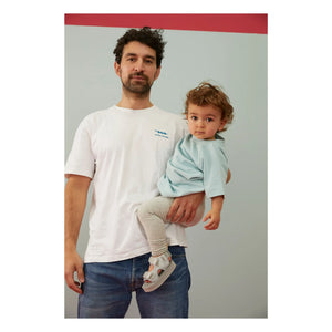 Gray Label - Organik pamuk kısa kollu sweatshirt | Açık mavi