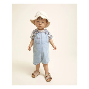 Búho - Çizgili Gelato Organik Pamuk Bebek Tişörtü | Lacivert