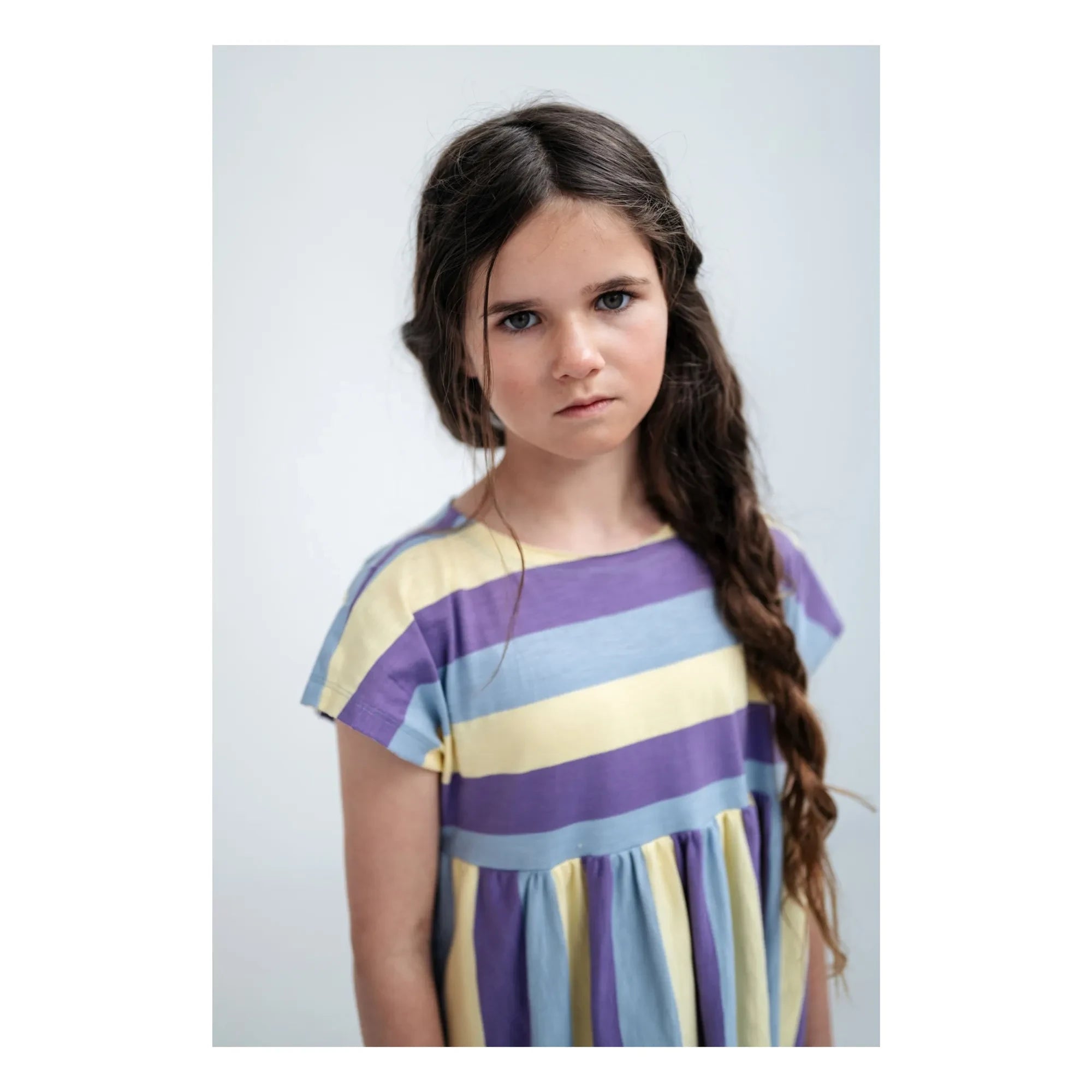 Repose AMS - Gestreiftes Bio-Baumwollkleid | Lila