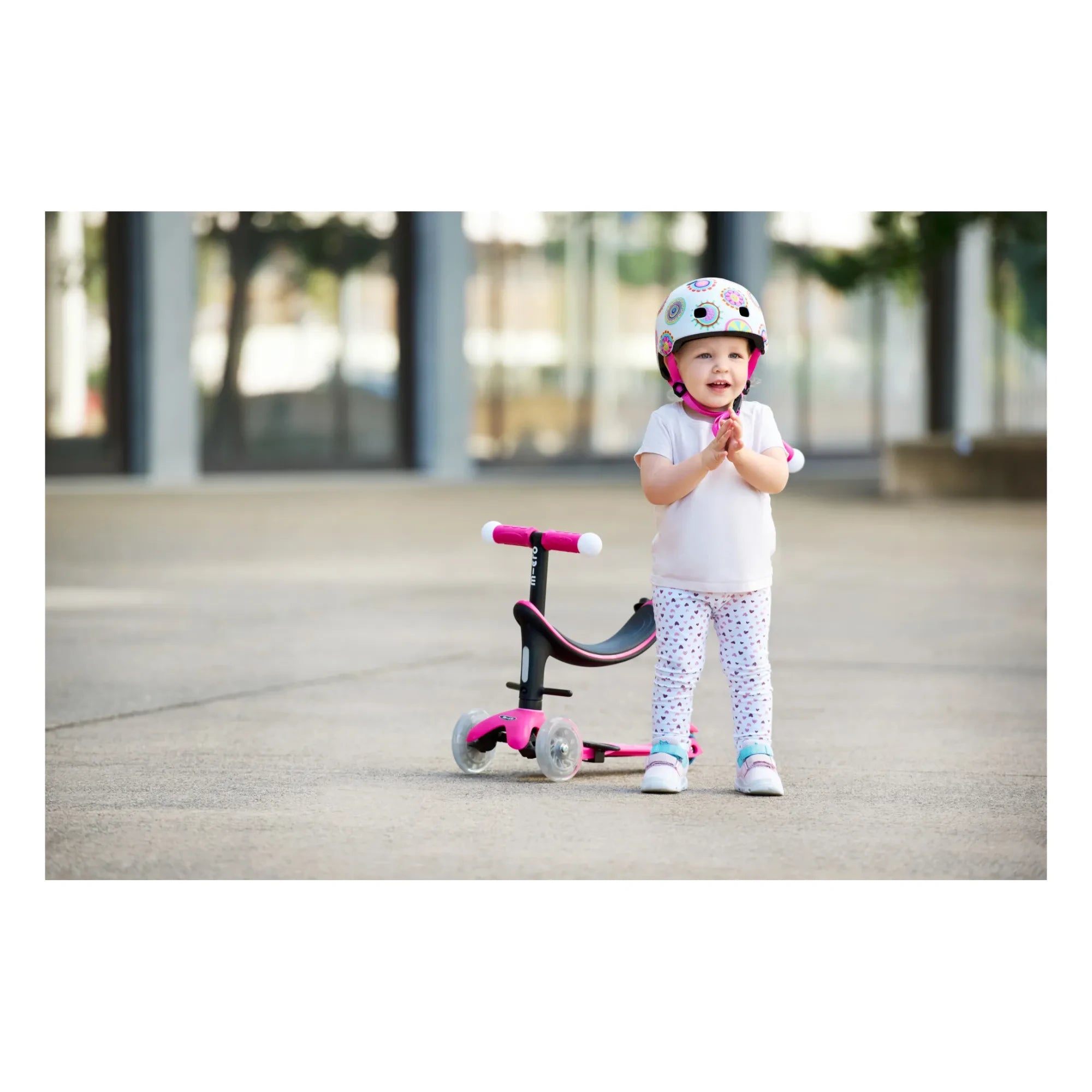 Micro - Mini 3'ü 1 Arada LED scooter | Ahududu Kırmızısı