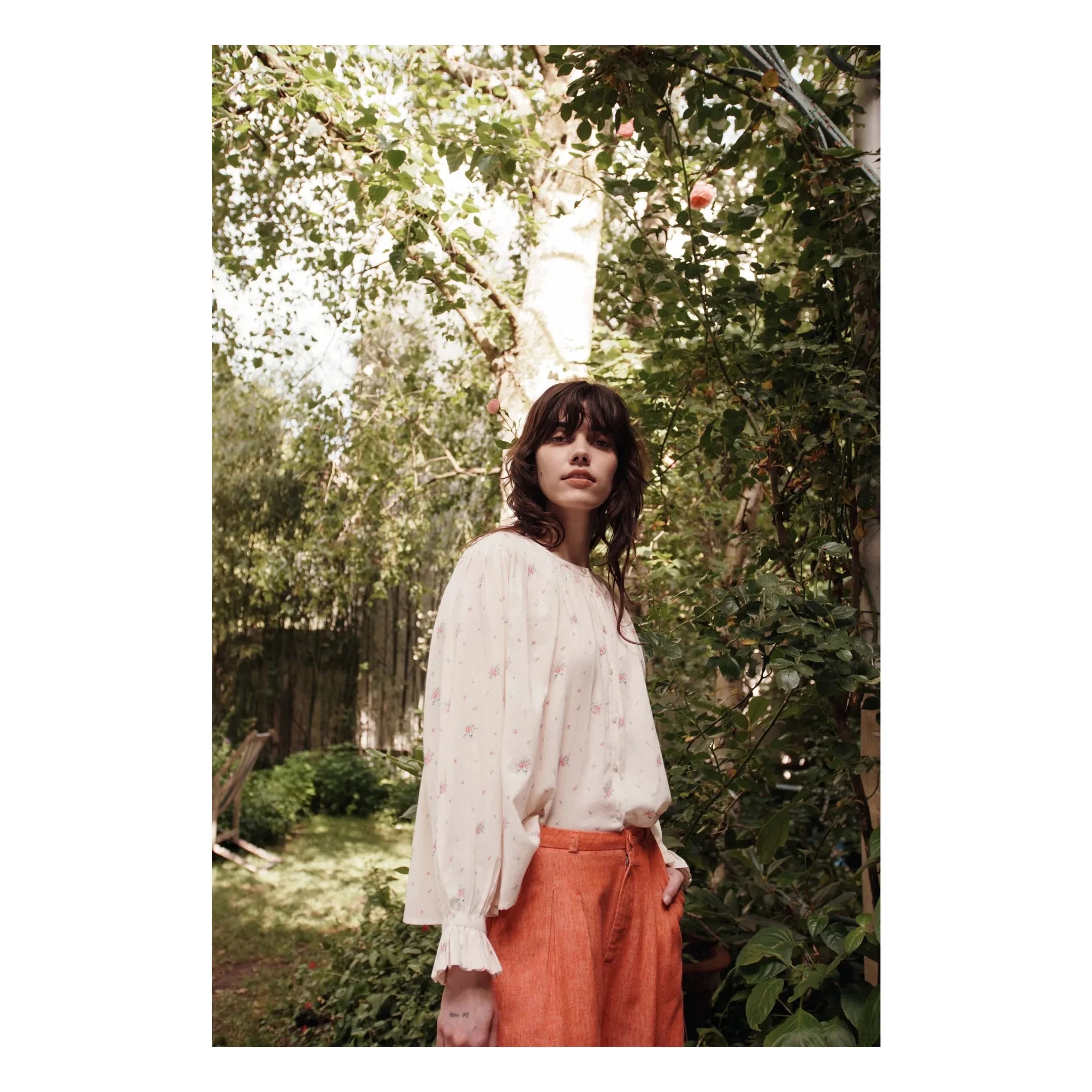 Emile et Ida - Dounia Bio-Baumwollbluse | Creme