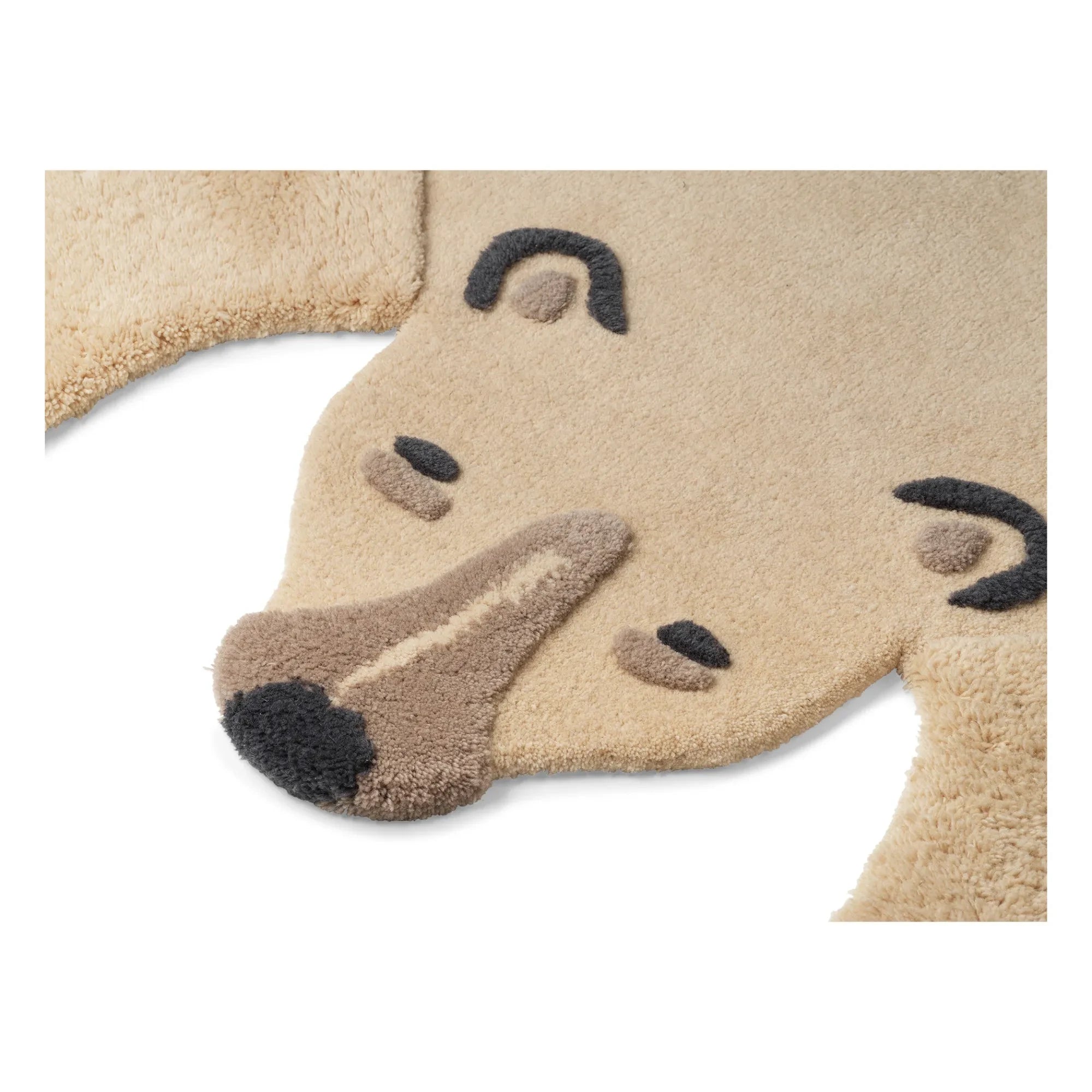 Ferm Living Kids – Geprägter Eisbär-Teppich | Cremeweiß