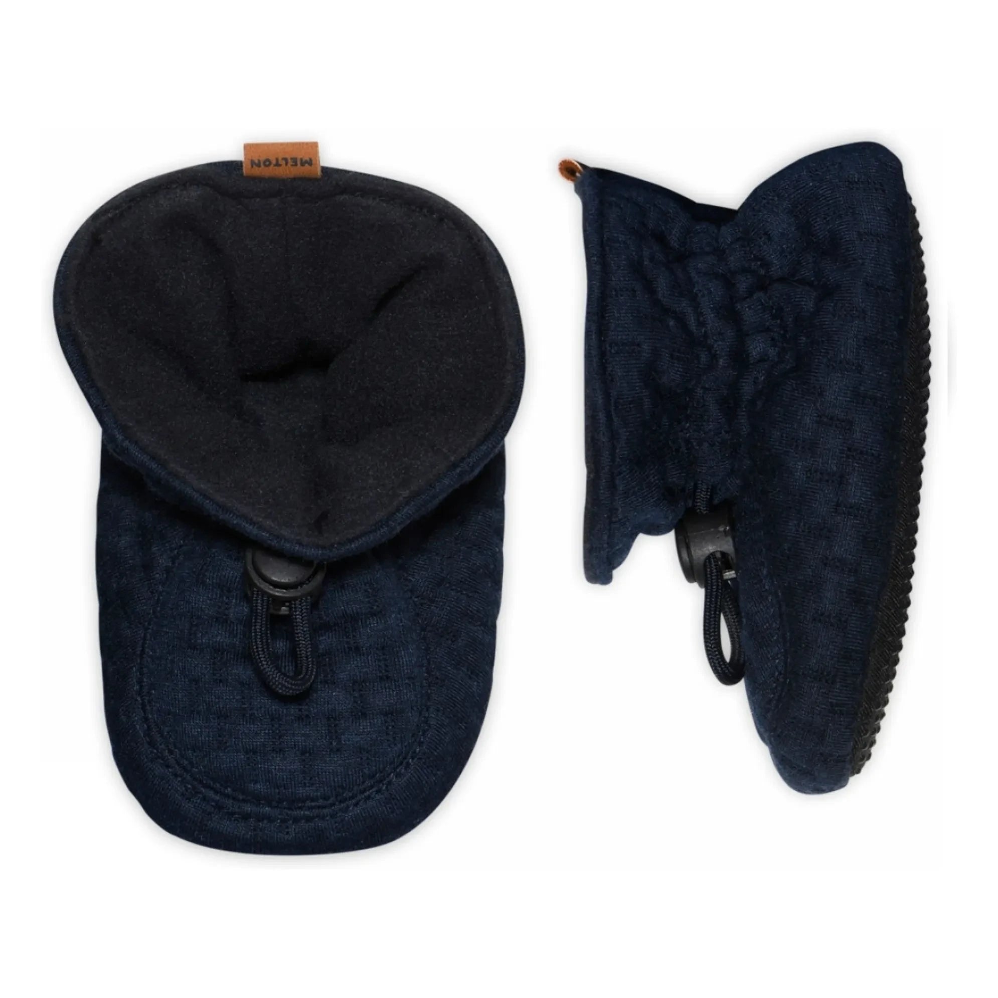 Melton – Strukturierte Hausschuhe | Marineblau