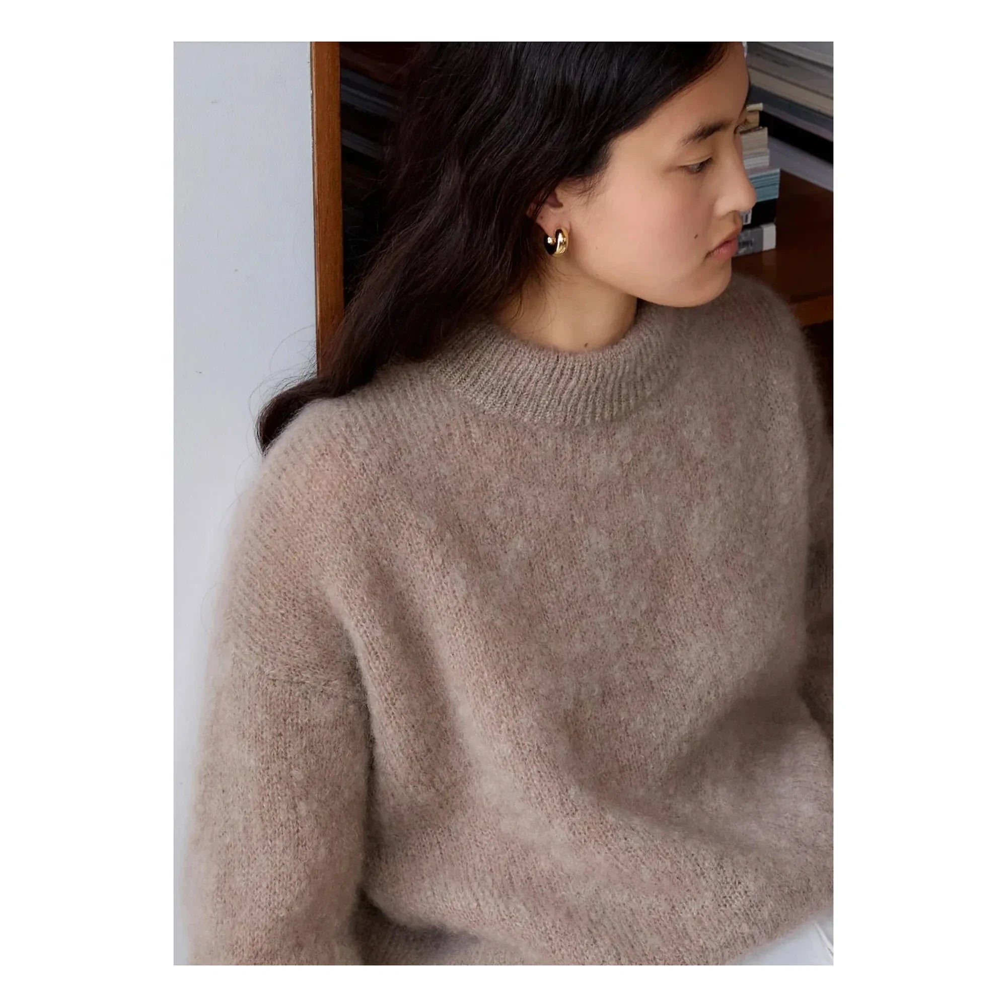 Surprise Paris - Jane Super Kid Mohair kazak | Gri kahverengi