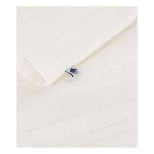 Petit Bateau - Bichou Bluz Organik Pamuk Poplin | Beyaz