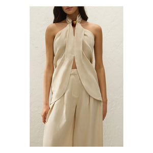 Faithfull the Brand - Biba Linen Top | Panna Cotta
