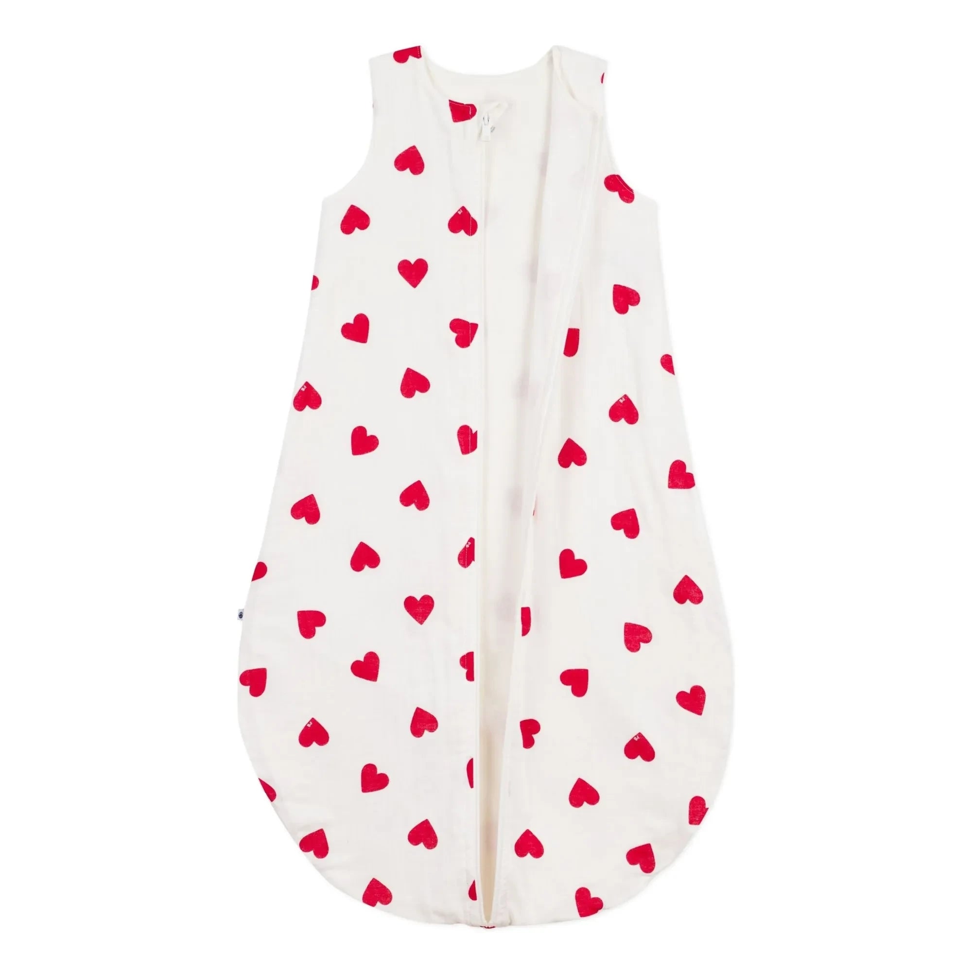 Petit Bateau - Cotton Gown with Hearts | White