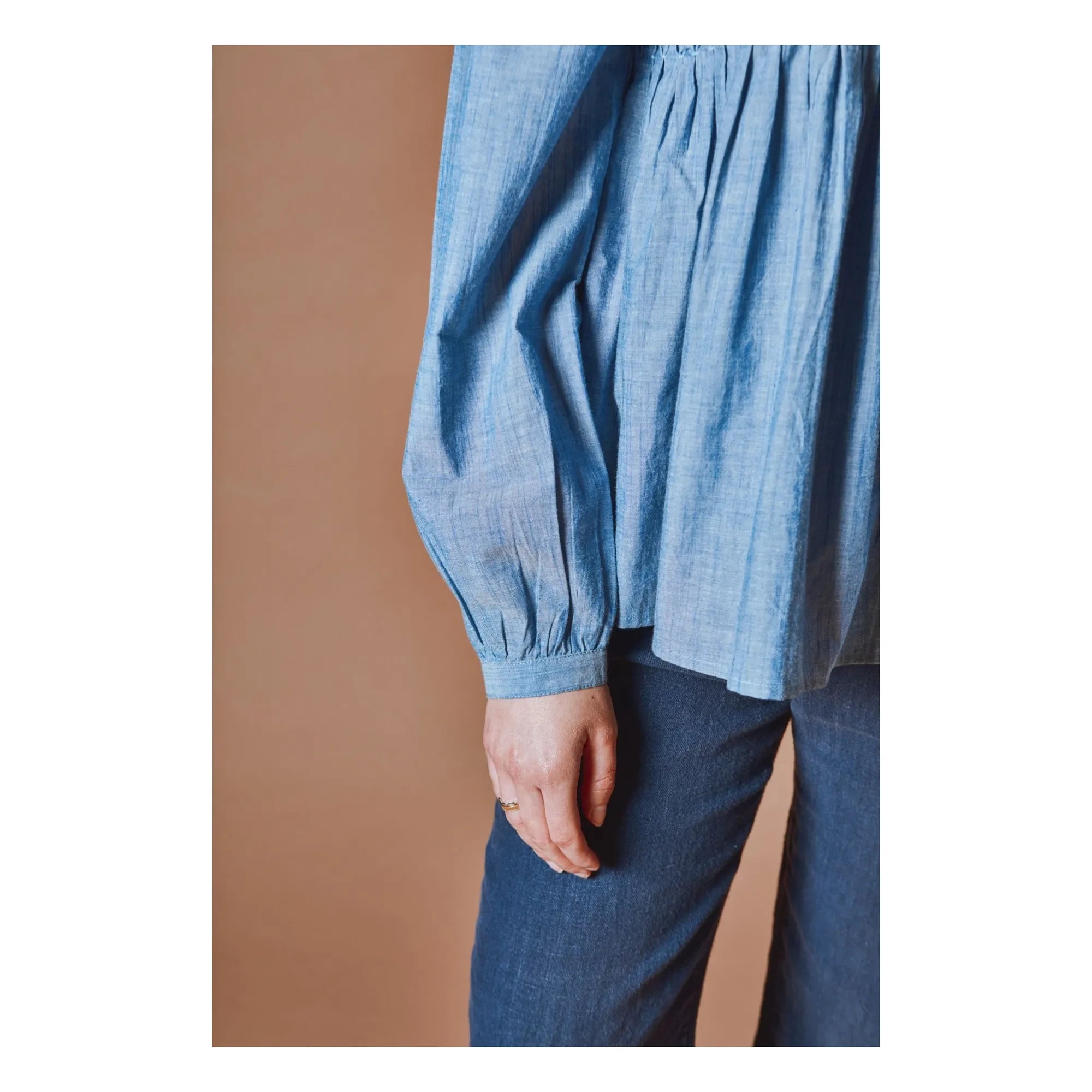 Emile et Ida - Mavi Chambray Pamuk Bluz | Mavi