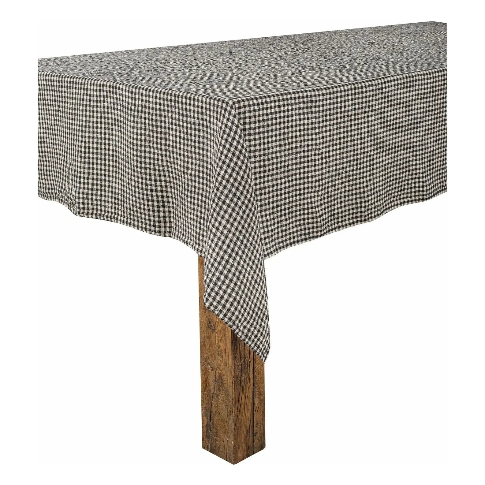 Haomy - Piana II karierte Tischdecke | Carbon