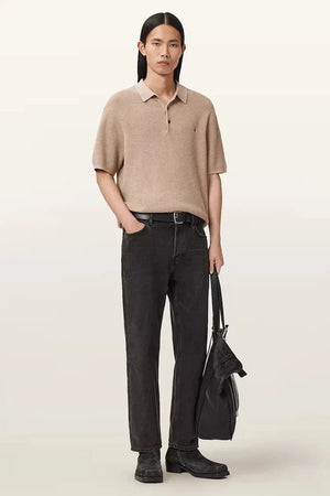 AllSaints erkek yün karışımlı yakalı tişört ASPEN