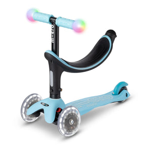Micro - Mini 3'ü 1 Arada LED scooter | Mavi