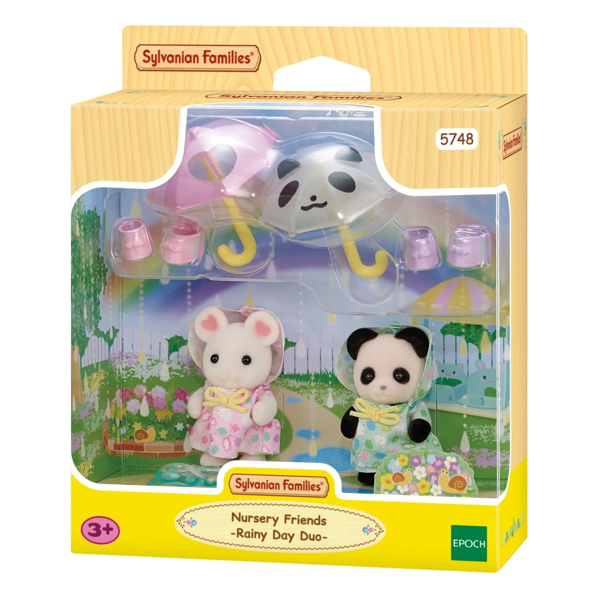 Sylvanian Families - Baby-Zwillinge mit Regenmänteln