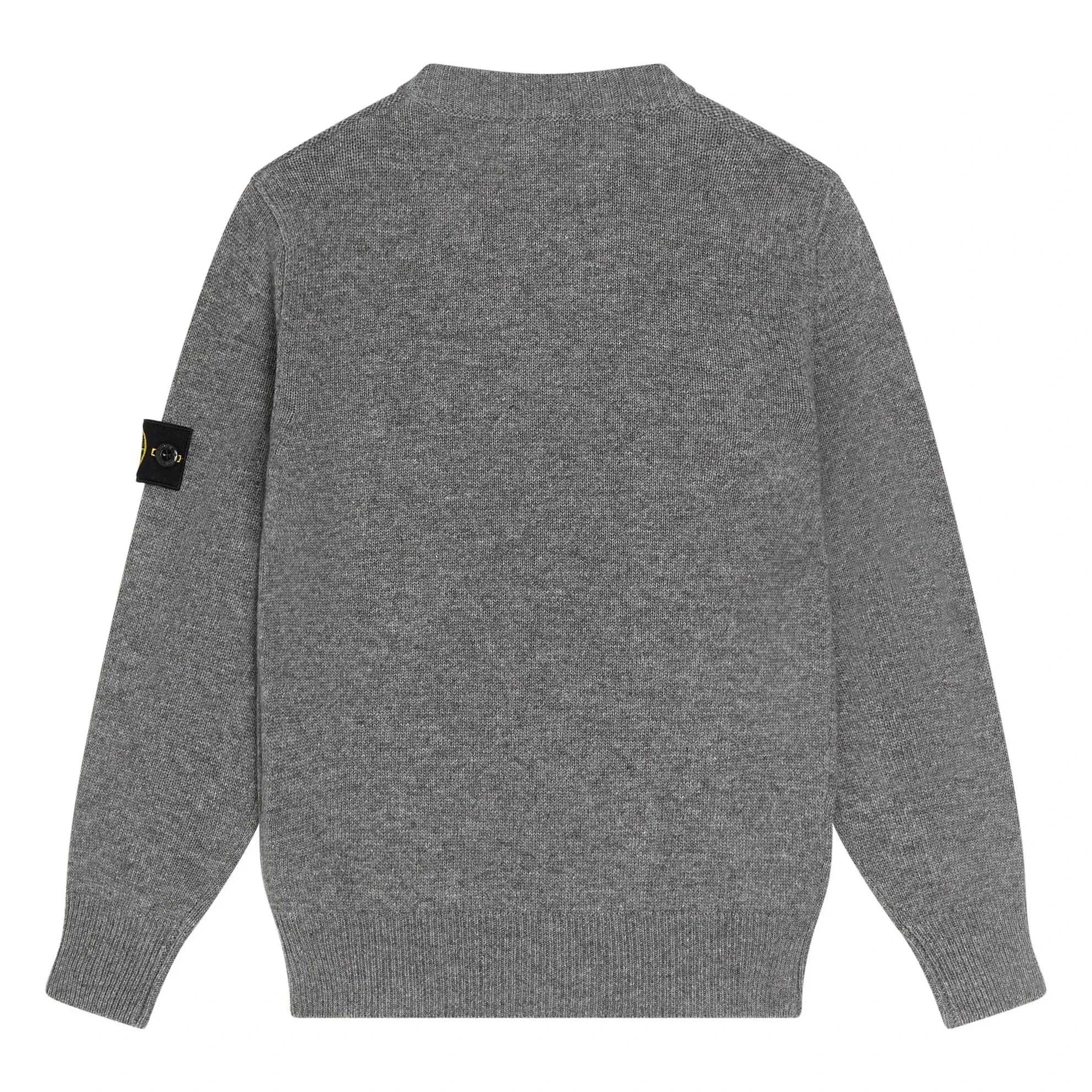 Stone Island - Logo Yün Kazak | Gri