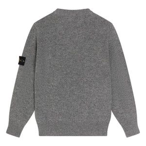 Stone Island - Logo Yün Kazak | Gri