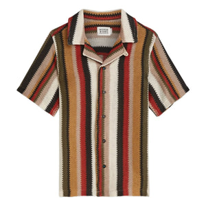 Scotch & Soda - Çizgili File Gömlek | Kırmızı