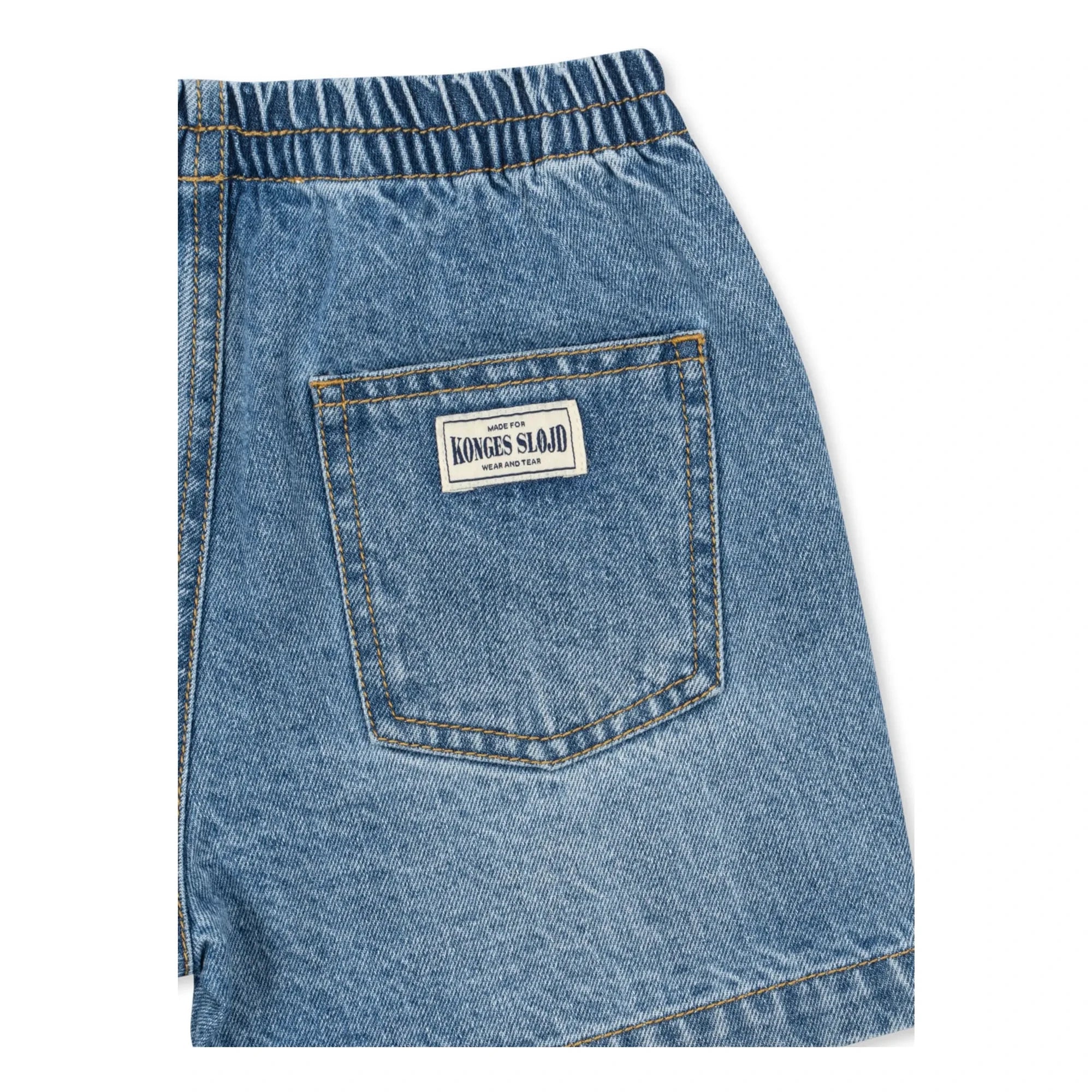 Konges Sløjd - Magot Organik Pamuk Denim Şort | Mavi