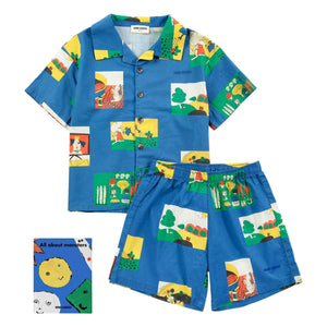Bobo Choses - Pickles Bio-Baumwoll-Hemd und Shorts Set | Königsblau