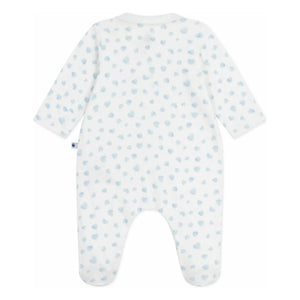 Petit Bateau - Organic Cotton Heart-Print Hooded Sleepwear | White