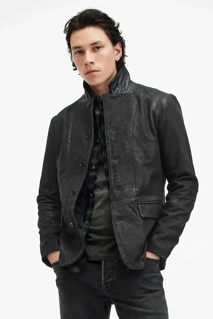 AllSaints SURVEY LTHR BLAZER Deri Ceket
